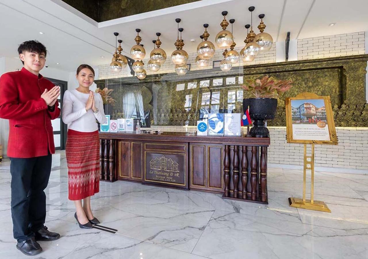 Le Thatluang D'Or Boutique Hotel Vientián Exterior foto
